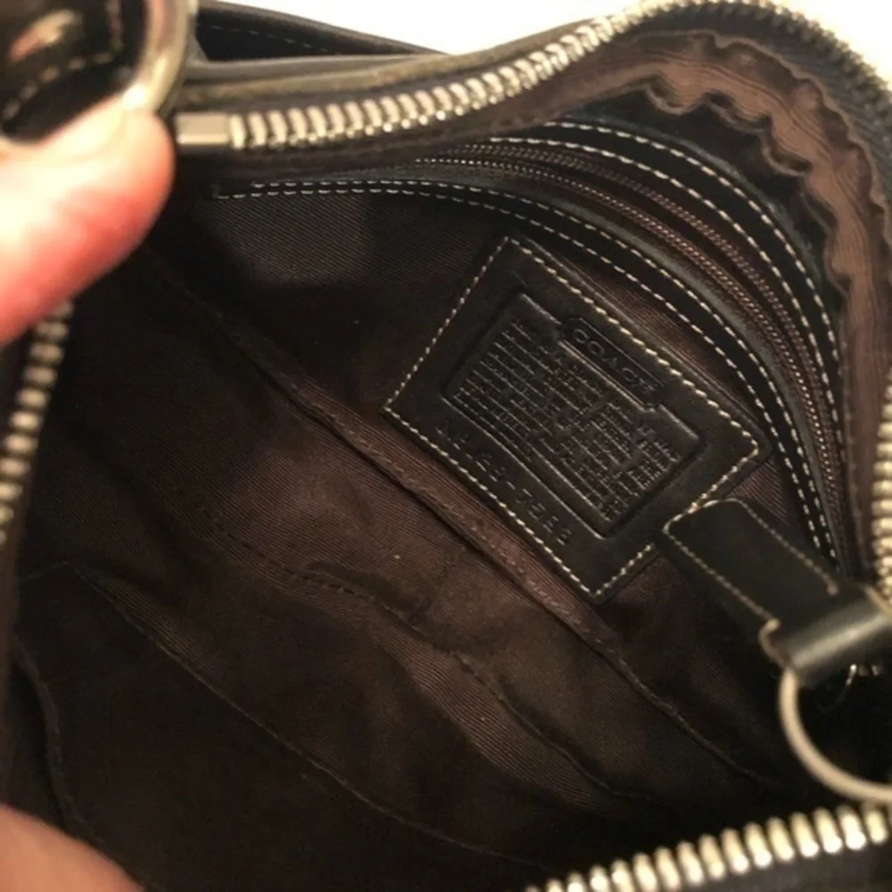 Coach vintage y2k black leather mini hobo shoulder bag - Picture 11 of 11